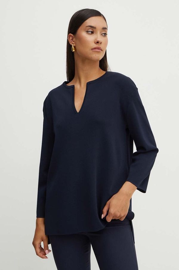 Max Mara Leisure Pulover Max Mara Leisure boja: tamno plava, lagani, 2426366037600