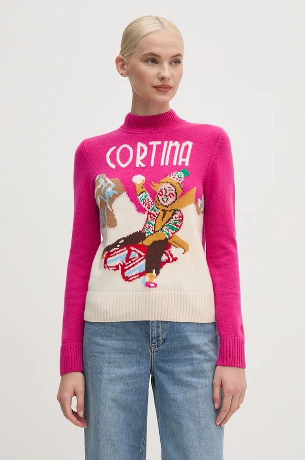 MC2 Saint Barth Pulover MC2 Saint Barth za žene, boja: ružičasta, s poludolčevitom