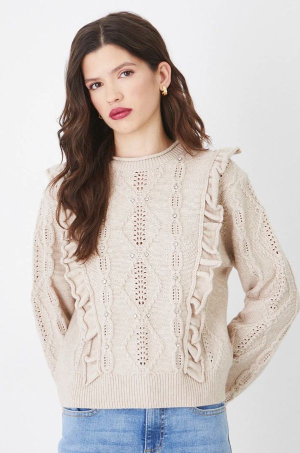 Medicine Pulover Medicine za žene, boja: bež