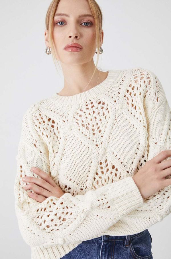 Medicine Pulover Medicine za žene, boja: bež, topli