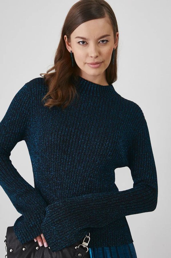 Medicine Pulover Medicine za žene, boja: crna, lagani, s poludolčevitom