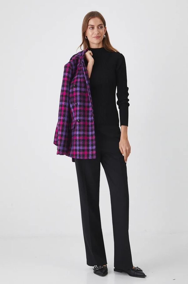 Medicine Pulover Medicine za žene, boja: crna, lagani, s poludolčevitom