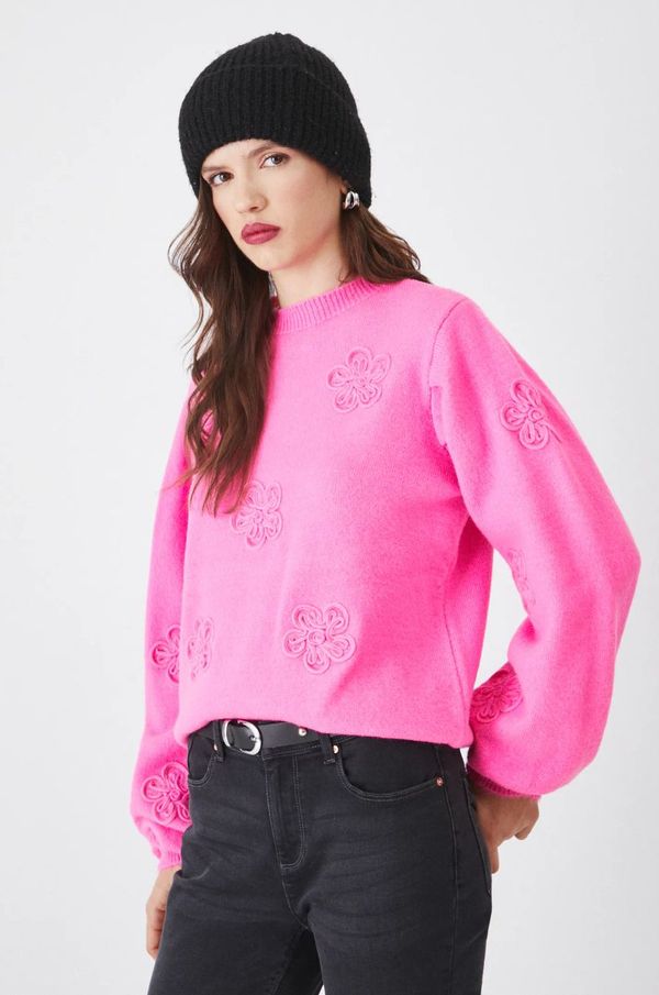 Medicine Pulover Medicine za žene, boja: ružičasta, topli