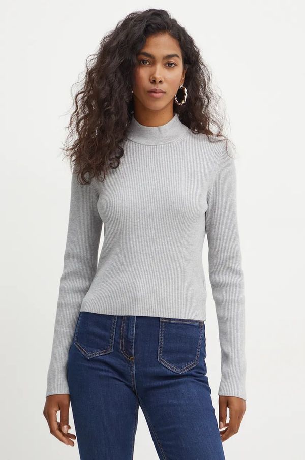 MICHAEL Michael Kors Pulover MICHAEL Michael Kors za žene, boja: siva, s poludolčevitom, MF461267BX