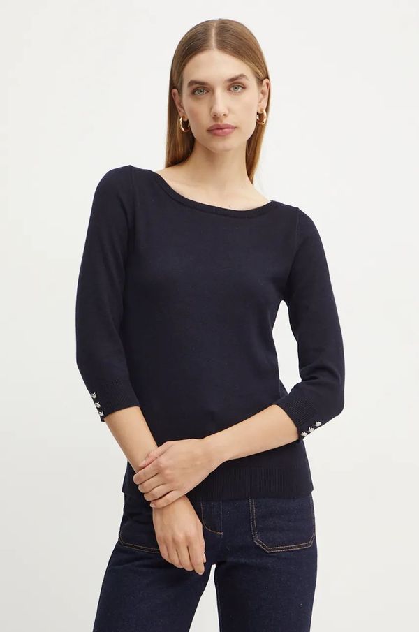 Morgan Pulover Morgan MBELLI za žene, boja: tamno plava, lagani