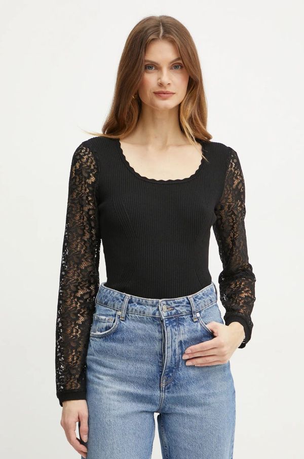 Morgan Pulover Morgan MCEPE za žene, boja: crna, lagani, MCEPE