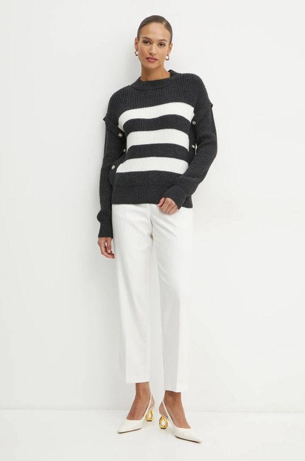 Morgan Pulover Morgan MCHARLY za žene, boja: siva, MCHARLY