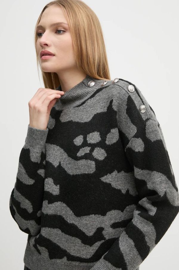 Morgan Pulover Morgan MFELIX za žene, boja: siva, s poludolčevitom, MFELIX