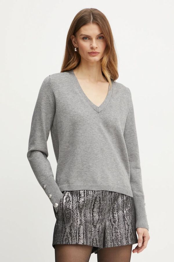 Morgan Pulover Morgan MGOLD za žene, boja: siva, MGOLD