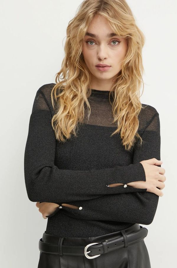 Morgan Pulover Morgan MIBIS za žene, boja: crna, lagani, MIBIS