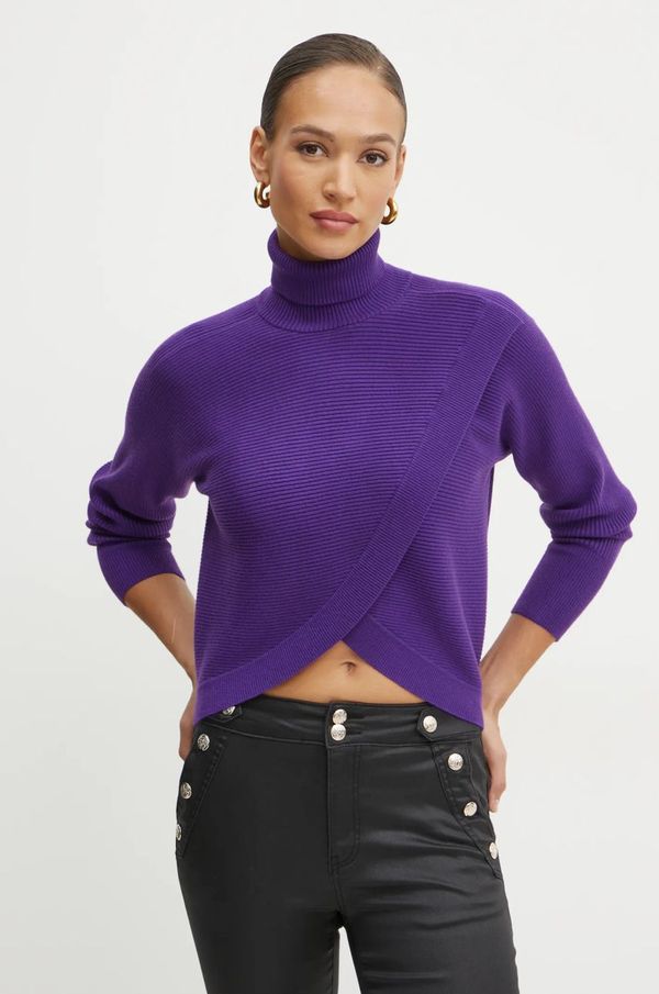 Morgan Pulover Morgan MISS za žene, boja: ljubičasta, s dolčevitom, MISS