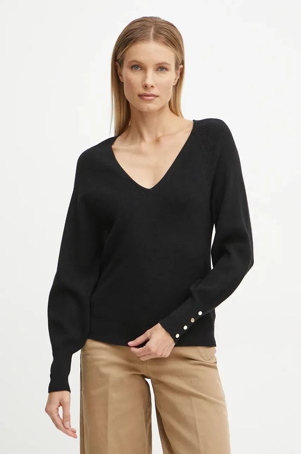 Morgan Pulover Morgan MPANDA za žene, boja: crna, lagani