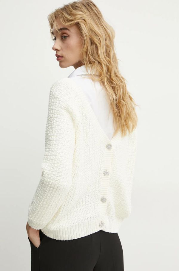 Morgan Pulover Morgan MREVE za žene, boja: bež, MREVE