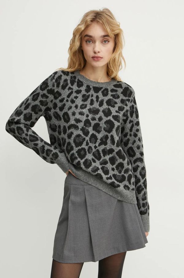 Morgan Pulover Morgan MTIGRE za žene, boja: siva, MTIGRE