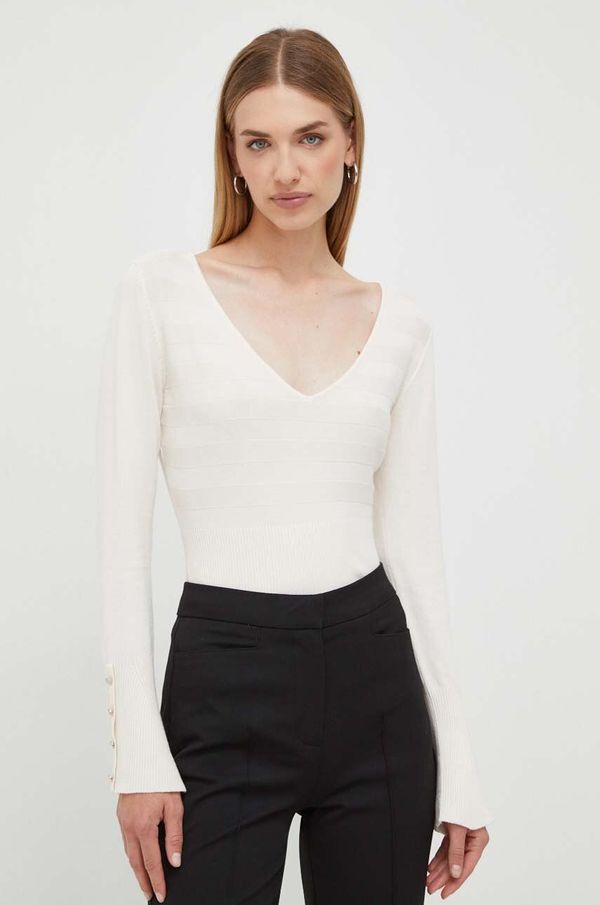 Morgan Pulover Morgan za žene, boja: bež, lagani