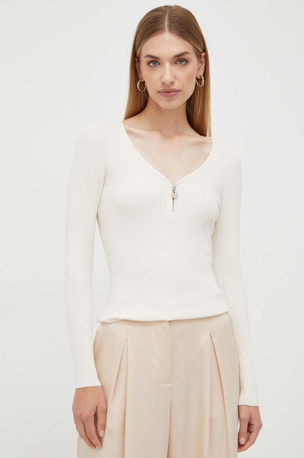 Morgan Pulover Morgan za žene, boja: bež, lagani