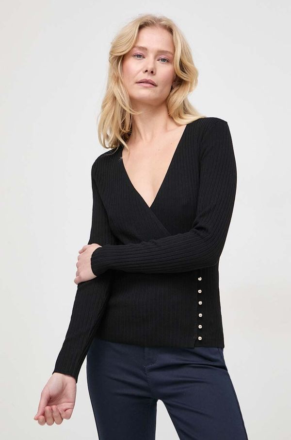 Morgan Pulover Morgan za žene, boja: crna, lagani