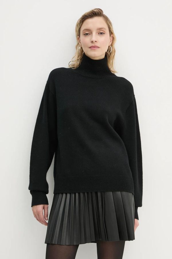 A.L.C. Pulover od kašmira A.L.C. Teddy boja: crna, lagani, s dolčevitom, 7SWPO01026