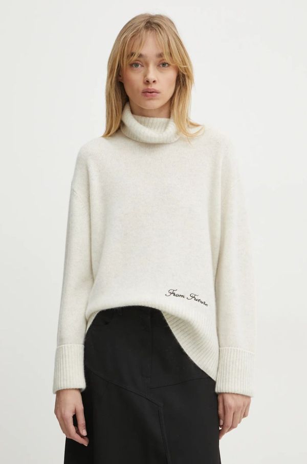 From Future Pulover od kašmira FROM FUTURE boja: bež, s dolčevitom, WPL02195