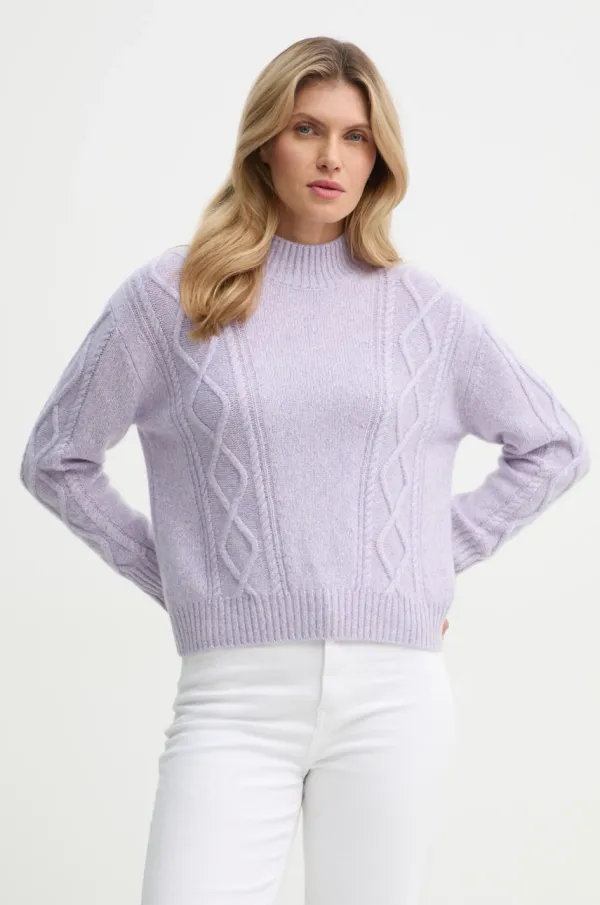 From Future Pulover od kašmira FROM FUTURE boja: ljubičasta, lagani, s poludolčevitom, WPR02259