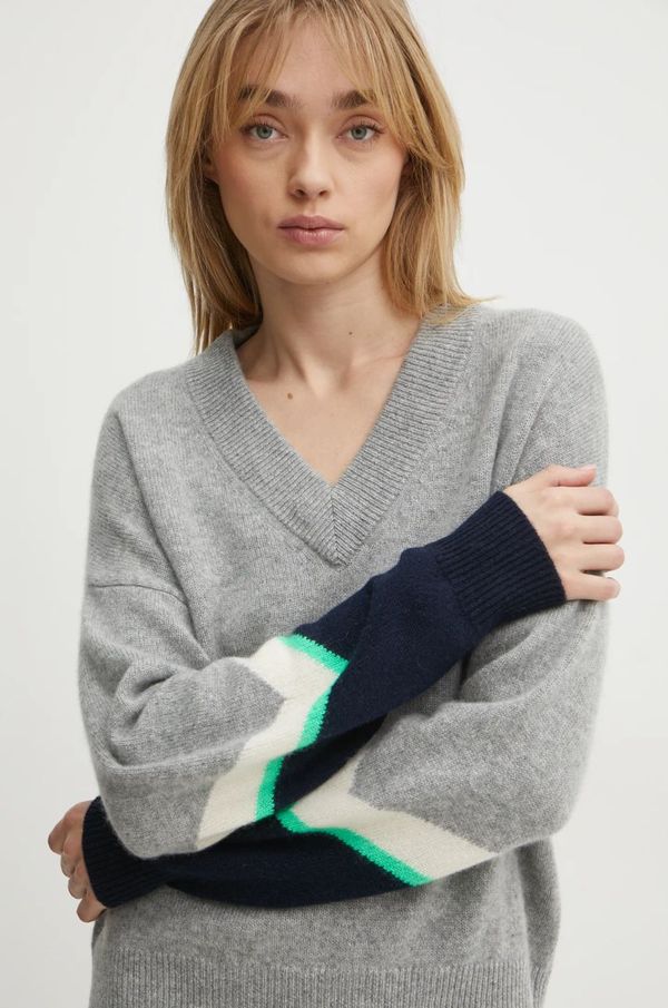 From Future Pulover od kašmira FROM FUTURE boja: siva, lagani, WPV02178