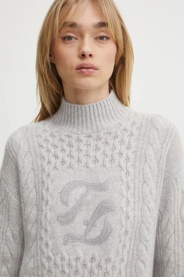 From Future Pulover od kašmira FROM FUTURE boja: siva, s poludolčevitom, WPM02150