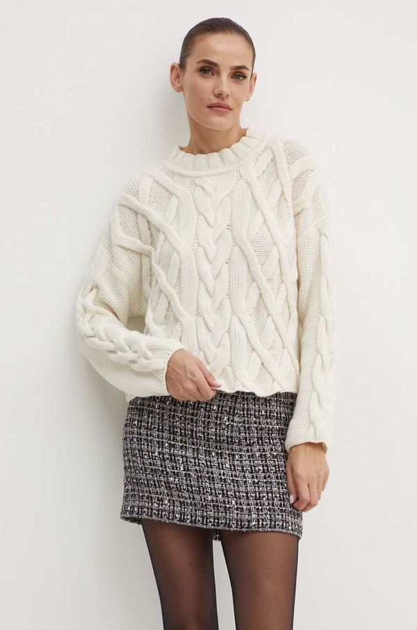 Liviana Conti Pulover od kašmira Liviana Conti boja: bež, topli, F4WC34