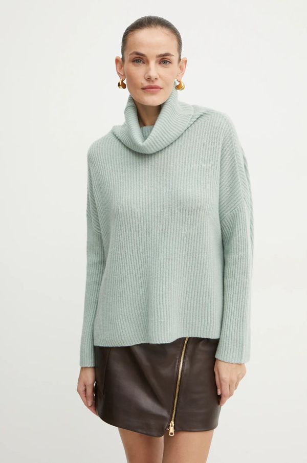 Max&Co. Pulover od kašmira MAX&Co. boja: tirkizna, lagani, s dolčevitom, 2426366014200