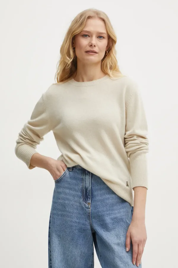 Patrizia Pepe Pulover od kašmira Patrizia Pepe boja: bež, lagani, 8K0269 K247