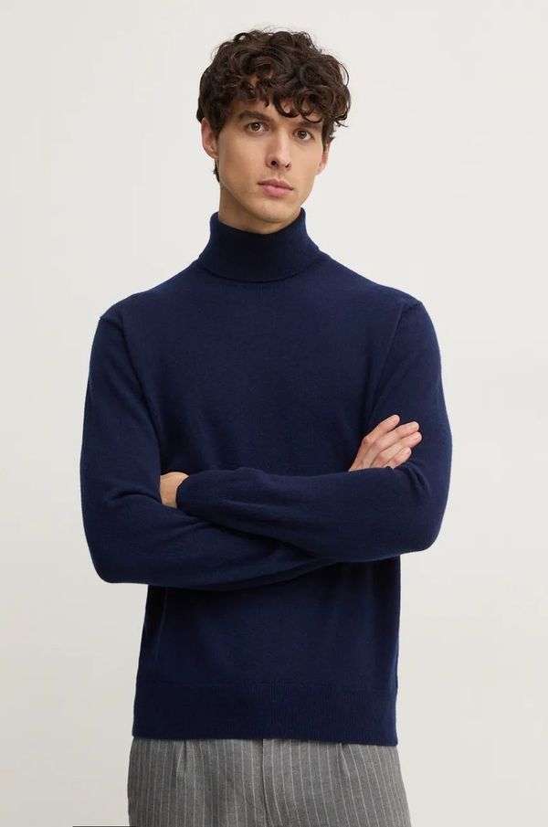 United Colors of Benetton Pulover od kašmira United Colors of Benetton boja: tamno plava, lagani, s dolčevitom, 1033U2011