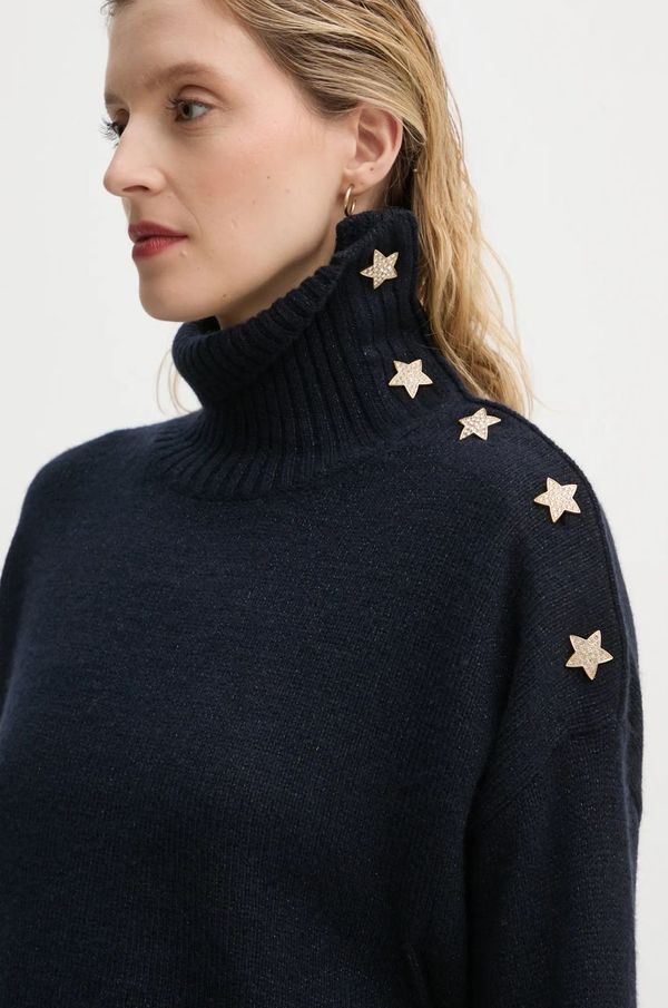 Zadig&Voltaire Pulover od kašmira ZADIG&VOLTAIRE boja: crna, s dolčevitom, KWSW00002