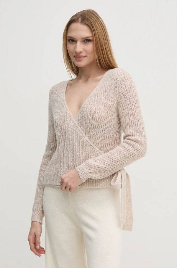 OUI Pulover OUI za žene, boja: bež, 91106