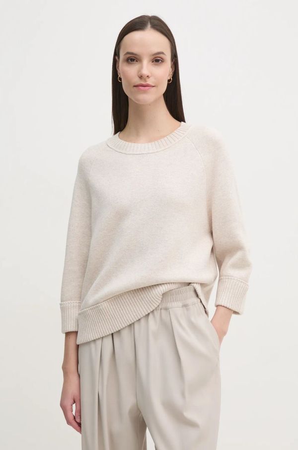 OUI Pulover OUI za žene, boja: bež, topli, 90800