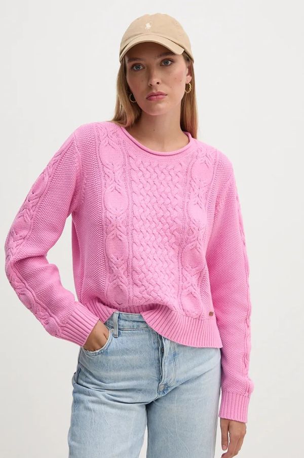 Pepe Jeans Pulover Pepe Jeans INMA za žene, boja: ružičasta, PL702172