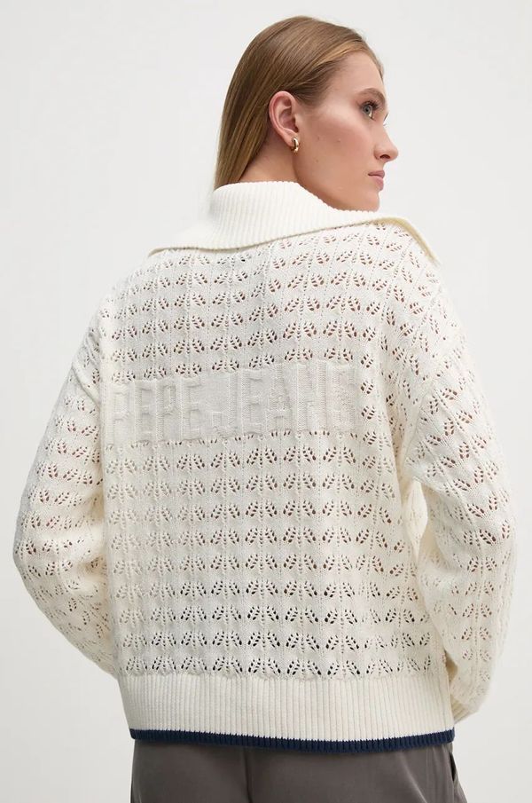 Pepe Jeans Pulover Pepe Jeans IVA za žene, boja: bež, lagani, PL702165