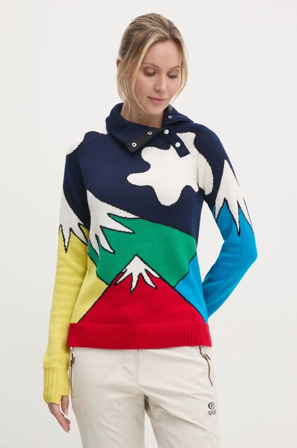 Rossignol Pulover Rossignol Mountain x JCC za žene, boja: tamno plava, s dolčevitom, RLNWO14