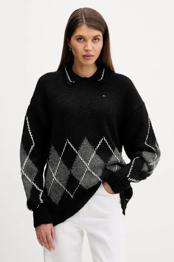 Tommy Jeans Pulover s dodatkom alpaka vune Tommy Jeans