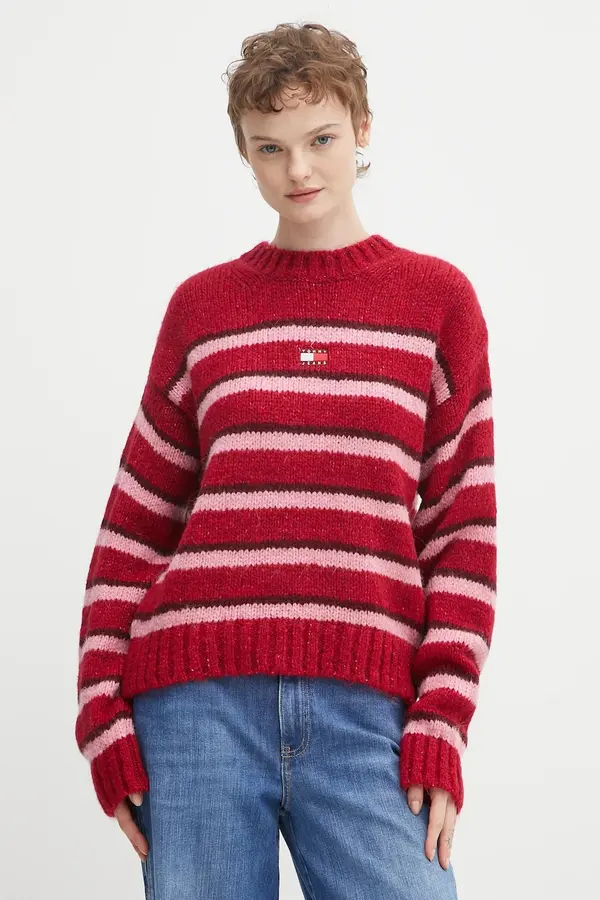 Tommy Jeans Pulover s dodatkom alpaka vune Tommy Jeans