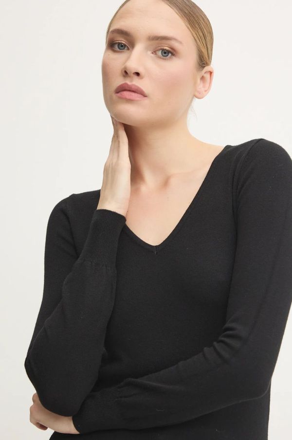 Answear Lab Pulover s dodatkom kašmira Answear Lab boja: crna, lagani