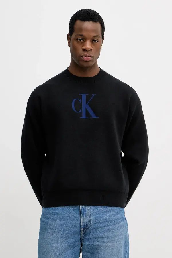 Calvin Klein Jeans Pulover s dodatkom kašmira Calvin Klein Jeans