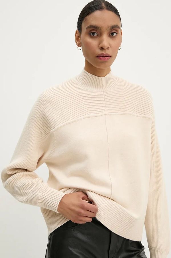 G-Star Raw Pulover s dodatkom kašmira G-Star Raw boja: bež, s poludolčevitom, D25218-D771