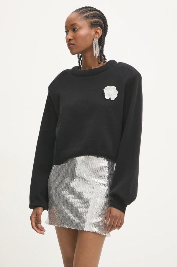 Rotate Pulover s dodatkom kašmira Rotate 0 boja: siva, 114035100