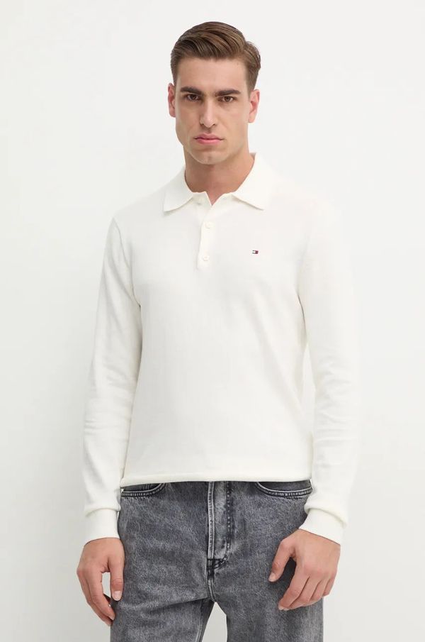 Tommy Hilfiger Pulover s dodatkom kašmira Tommy Hilfiger boja: bež, lagani, MW0MW36519