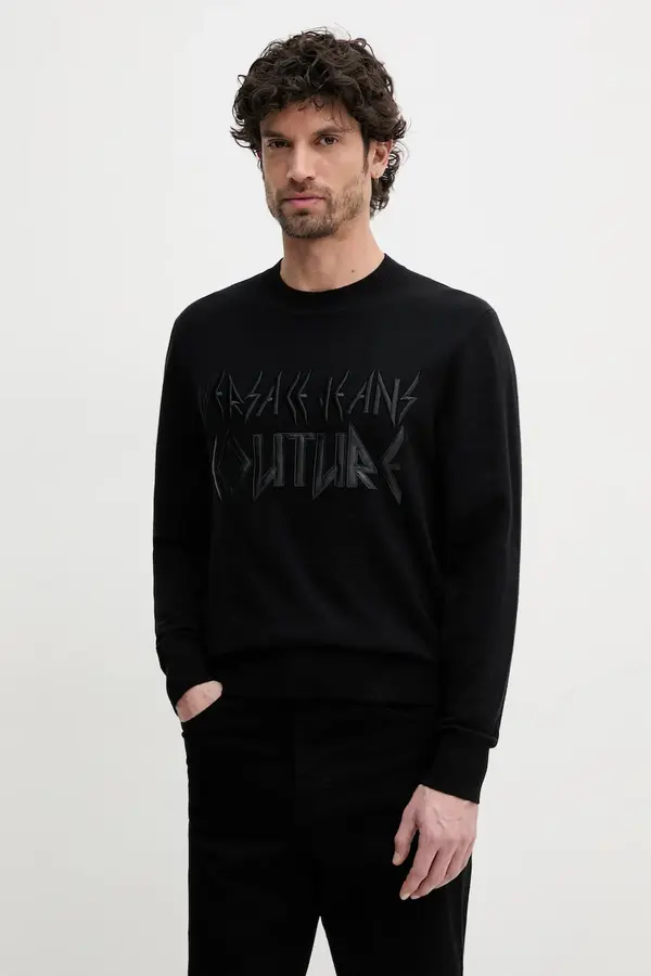 Versace Jeans Couture Pulover s dodatkom kašmira Versace Jeans Couture