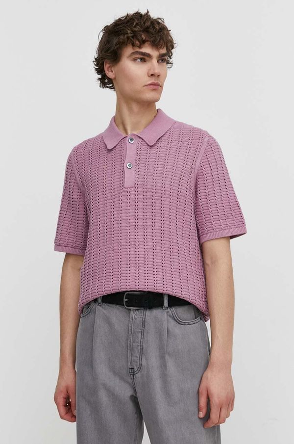 Samsoe Samsoe Pulover s dodatkom lana Samsoe Samsoe boja: ljubičasta