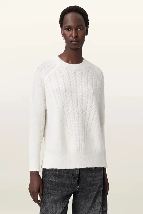 AllSaints Pulover s dodatkom mohera AllSaints KIT