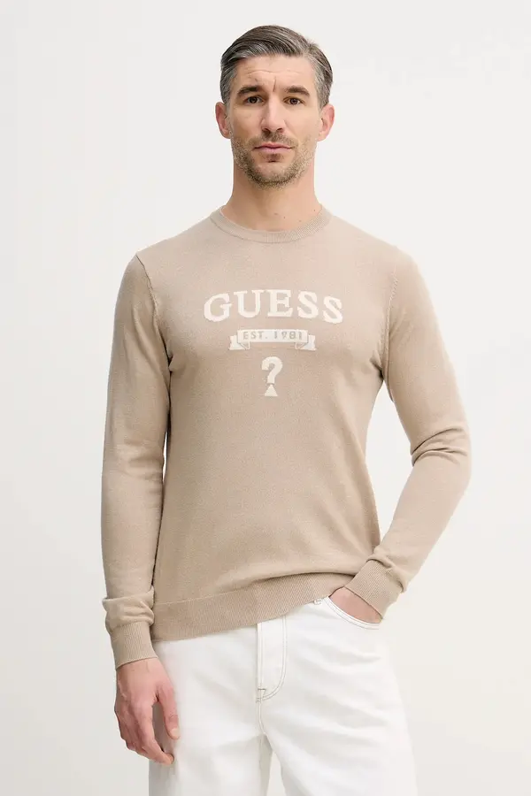 Guess Pulover s dodatkom svile Guess HAMMOND