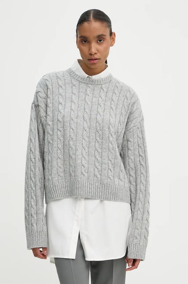 2NDDAY Pulover s dodatkom vune 2NDDAY Quito za žene, boja: siva, 2245340456