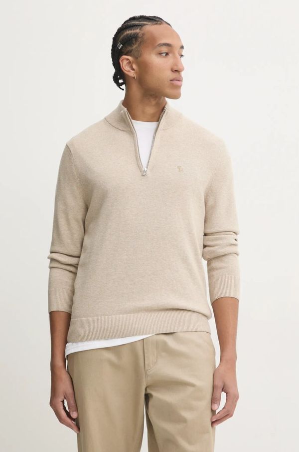 Abercrombie & Fitch Pulover s dodatkom vune Abercrombie & Fitch za muškarce, boja: bež, lagani, KI120-4180