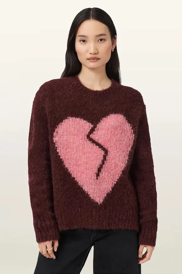 AllSaints Pulover s dodatkom vune AllSaints LUVHEART